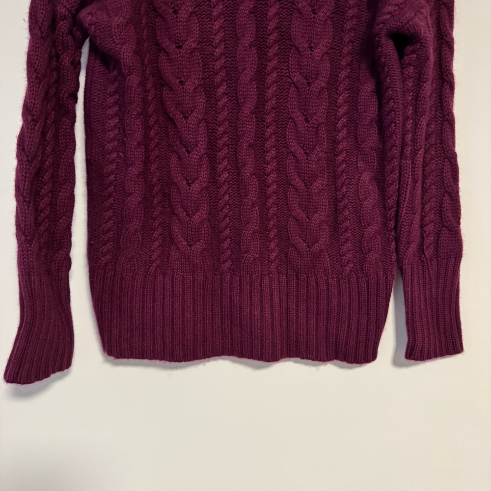 Banana Republic Fuchsia Turtleneck Merino Wool/Cashmere Sweater - Picture 4 of 11